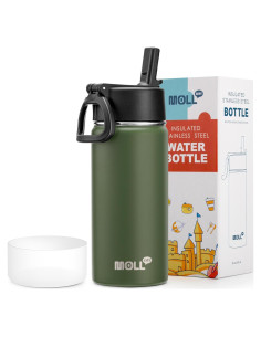 Botella de Agua Mollcity 473 ml Acero Inoxidable Verde Hierba