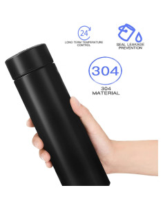 Taza Aislada Sonncson 500ml Acero Inoxidable Doble Pared Negro 2