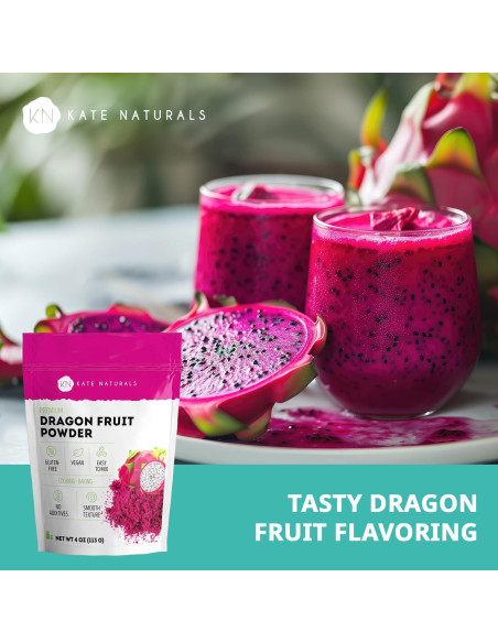 Polvo de Fruta del Dragón Kate Naturals 113g Vegano Sin Gluten