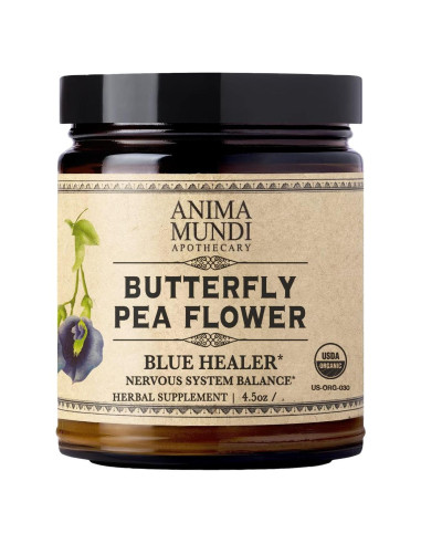 Polvo de Flor de Guisante Mariposa Anima Mundi 127.6 g - Colorante Orgánico y Té