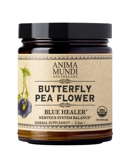 Polvo de Flor de Guisante Mariposa Anima Mundi 127.6 g - Colorante Orgánico y Té