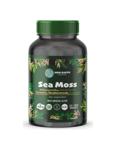 Cápsulas de Musgo Marino New Earth 60 Unidades - Suplemento Nutricional