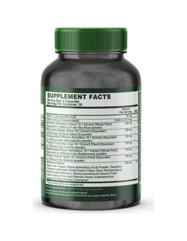 Cápsulas de Musgo Marino New Earth 60 Unidades - Suplemento Nutricional