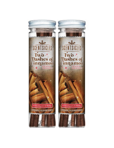 Adornos Aromatizados Scentsicles Canela - 2 Botellas (12 Varitas)