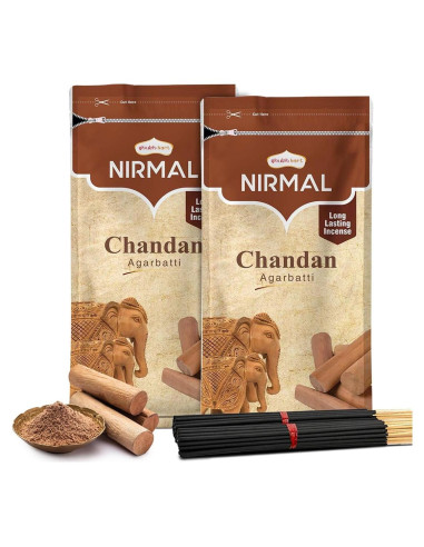 Varitas de Incienso Sándalo Shubhkart - Paquete de 2, 200 Varitas