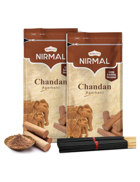 Varitas de Incienso Sándalo Shubhkart - Paquete de 2, 200 Varitas