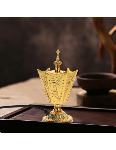 Quemador de Incienso Eléctrico ABOOFAN Dorado 16.9 cm 2