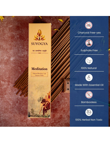 Varitas de Incienso Suyogya Premium 22.86 cm - Fragancia Duradera