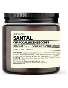 Conos de Incienso de Carbón Santal Sesneslabs 6oz