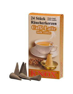 Conos de Incienso Aromatizados Caffe Latte Knox - 24 Piezas