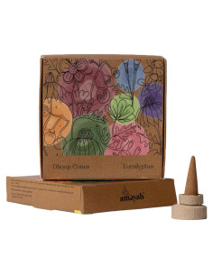 Conos de Incienso Natural AMAYAH Eucalipto 100% Orgánico - 2 Unidades