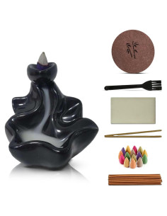 Juego de quemador de incienso Casafoyer con 120 conos y 30 varitas