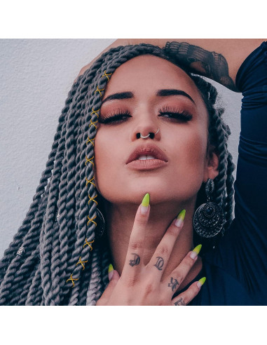 4 Cuerdas de Cabello Trenzado Sliverdew 5M Oro Plata