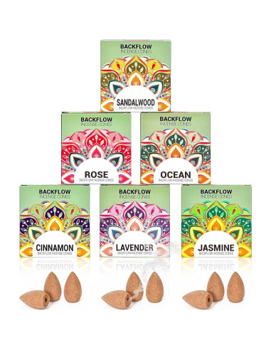 Conos de Incienso de Retroceso Kkoeop - 6 Aromas Relajantes
