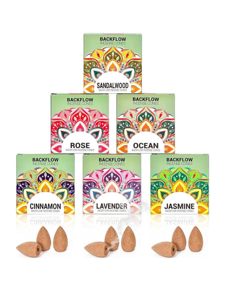 Conos de Incienso de Retroceso Kkoeop - 6 Aromas Relajantes