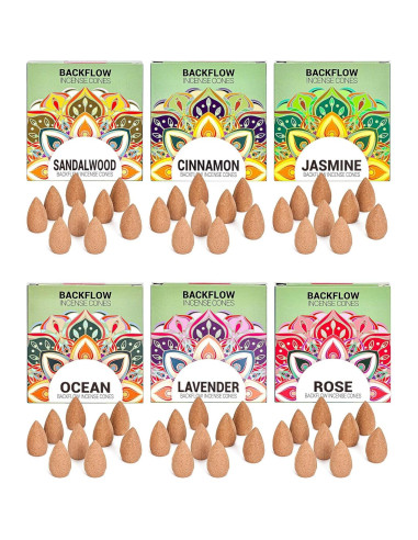 Conos de Incienso de Retroceso Kkoeop - 6 Aromas Relajantes