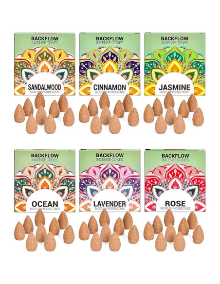 Conos de Incienso de Retroceso Kkoeop - 6 Aromas Relajantes