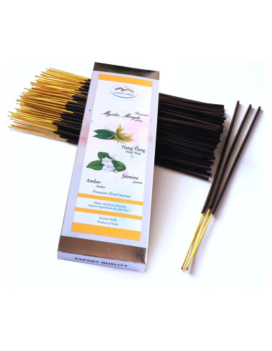 Varitas de Incienso Natural Aroma Valley Ylang Ylang Jazmín Ámbar 75g