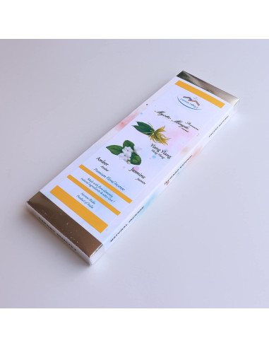 Varitas de Incienso Natural Aroma Valley Ylang Ylang Jazmín Ámbar 75g