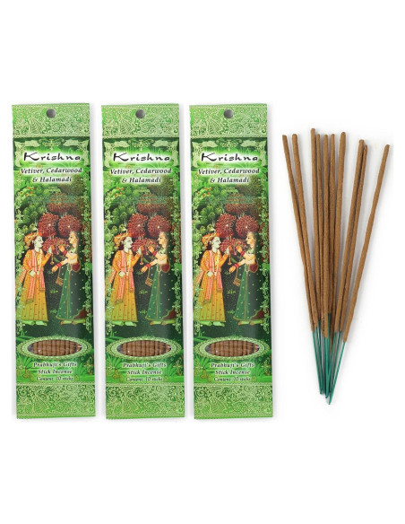 Incienso Prabhuji's Gifts Krishna Vetiver 30 Varitas Naturales