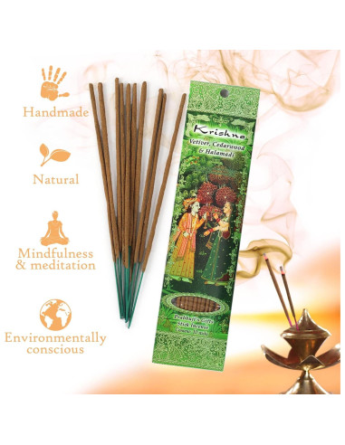 Incienso Prabhuji's Gifts Krishna Vetiver 30 Varitas Naturales