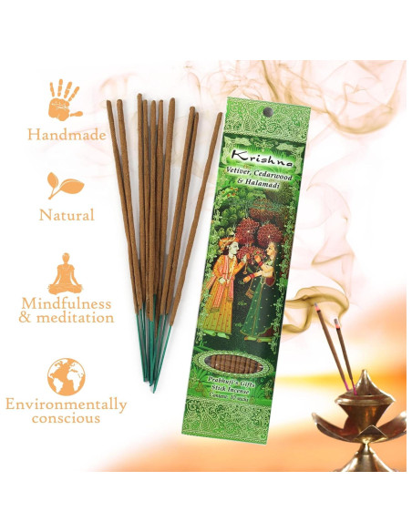 Incienso Prabhuji's Gifts Krishna Vetiver 30 Varitas Naturales