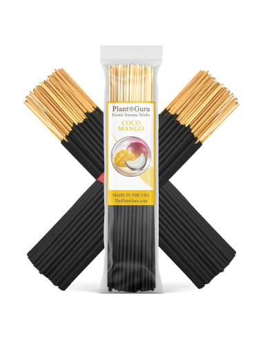 Incienso Coco Mango Plant Guru - 100 Varitas 17.78 cm Aroma Duradero