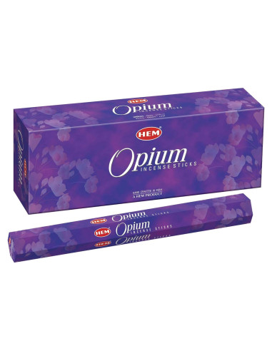 Varitas de Incienso HEM Opio - 120 Varitas, 20g, 22.86cm