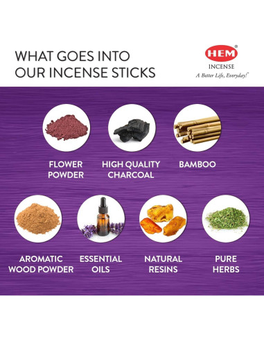 Varitas de Incienso HEM Opio - 120 Varitas, 20g, 22.86cm