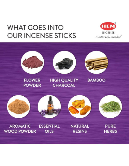 Varitas de Incienso HEM Opio - 120 Varitas, 20g, 22.86cm