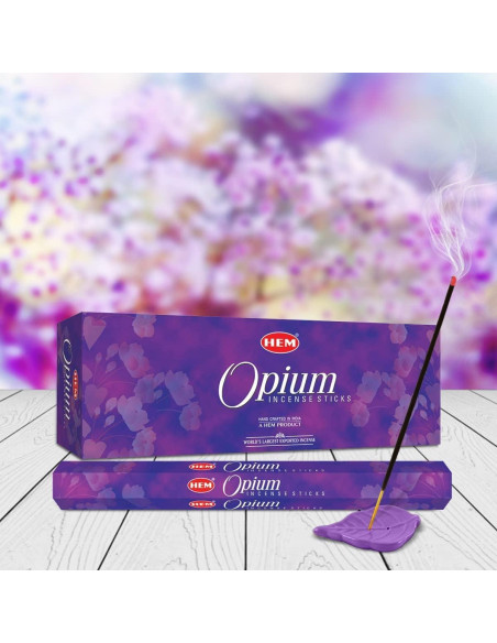 Varitas de Incienso HEM Opio - 120 Varitas, 20g, 22.86cm