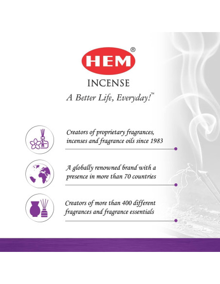 Varitas de Incienso HEM Opio - 120 Varitas, 20g, 22.86cm