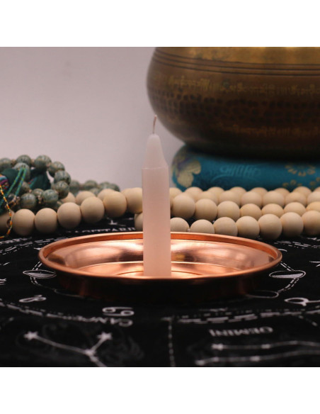 Plato de Ofrecimiento de Cobre Amitofo 13.2 cm Triple Luna