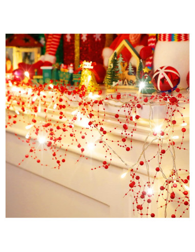 Guirnalda de Berries LED Riakrum 5.03 m Decoración Navidad