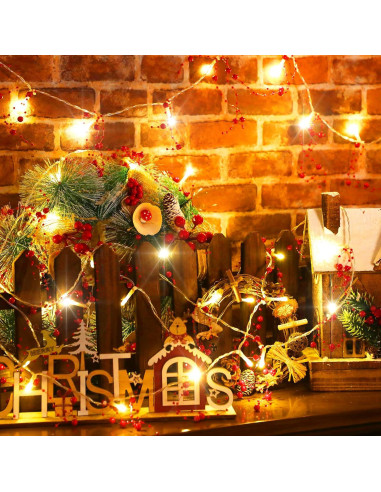 Guirnalda de Berries LED Riakrum 5.03 m Decoración Navidad