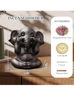 Quemador de Incienso Comeon Elefante Pequeño con Accesorios 2