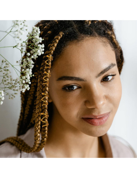 4 Cuerdas de Cabello Trenzado Sliverdew 5M Oro Plata