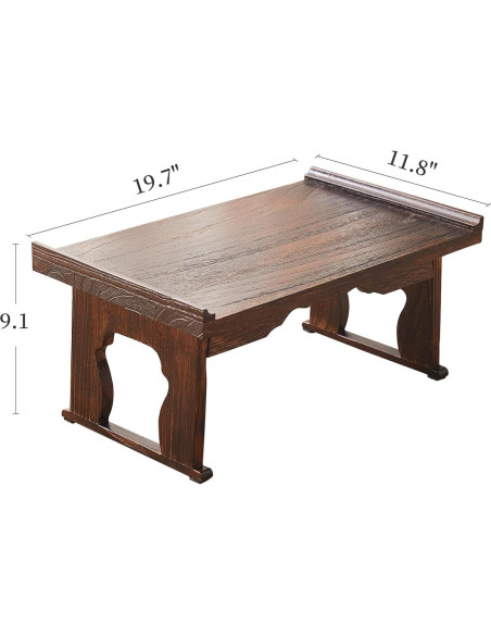 Mesa Baja Japonesa GZQWDC 50x30 cm Madera Plegable Café