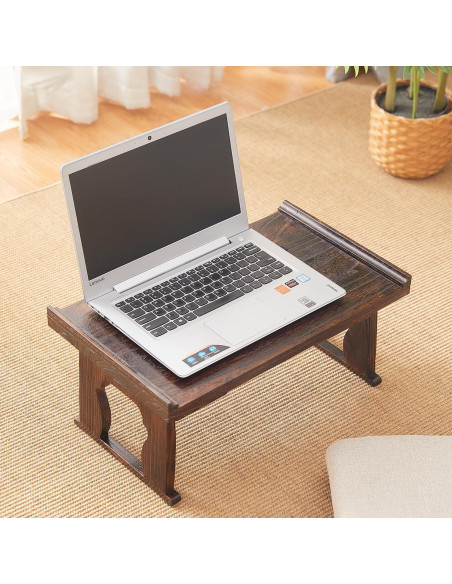 Mesa Baja Japonesa GZQWDC 50x30 cm Madera Plegable Café