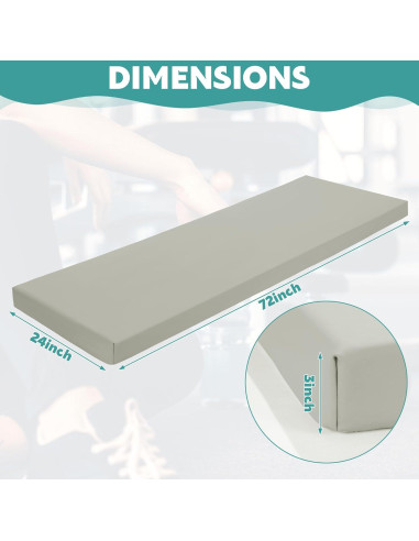 Alfombrilla de Yoga MABOZOO 182.88x60.96cm 7.62cm Grosor