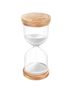 Temporizador de Arena 5 Minutos YLTIMER Blanco - Reloj de Madera