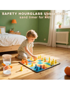 Temporizador de Arena 5 Minutos YLTIMER Blanco - Reloj de Madera 2