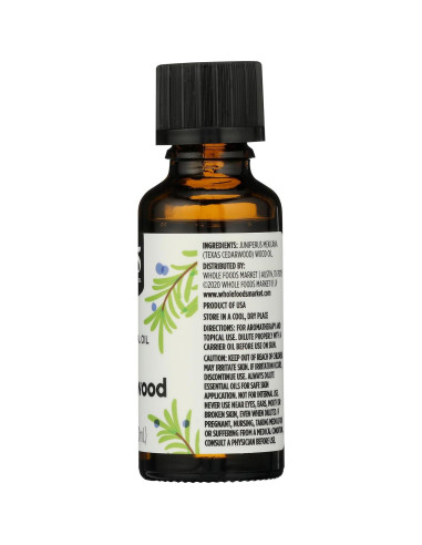 Aceite Esencial de Cedro de Texas 100% Puro Whole Foods 30ml