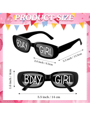 Gafas de Cumpleaños Cuffbow 12 Pares Accesorios Divertidos