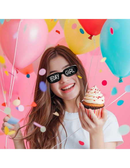 Gafas de Cumpleaños Cuffbow 12 Pares Accesorios Divertidos