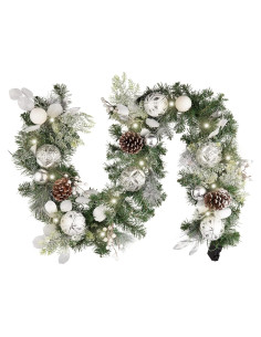 Guirnalda Navideña Preiluminada Valery Madelyn 1.83m con Piñas