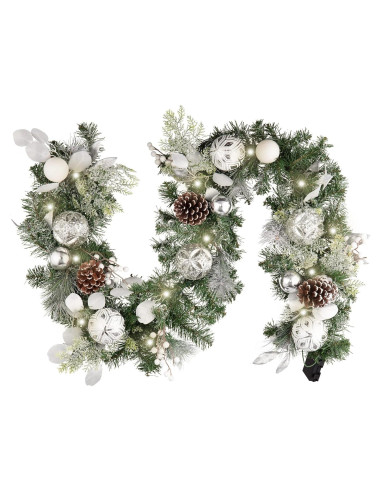Guirnalda Navideña Preiluminada Valery Madelyn 1.83m con Piñas