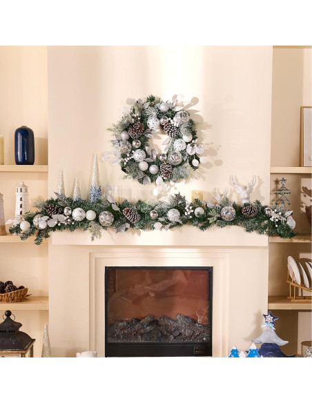 Guirnalda Navideña Preiluminada Valery Madelyn 1.83m con Piñas