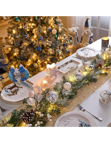 Guirnalda Navideña Preiluminada Valery Madelyn 1.83m con Piñas