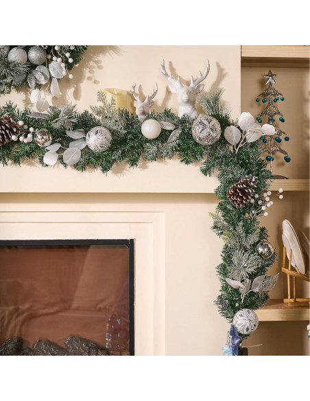 Guirnalda Navideña Preiluminada Valery Madelyn 1.83m con Piñas